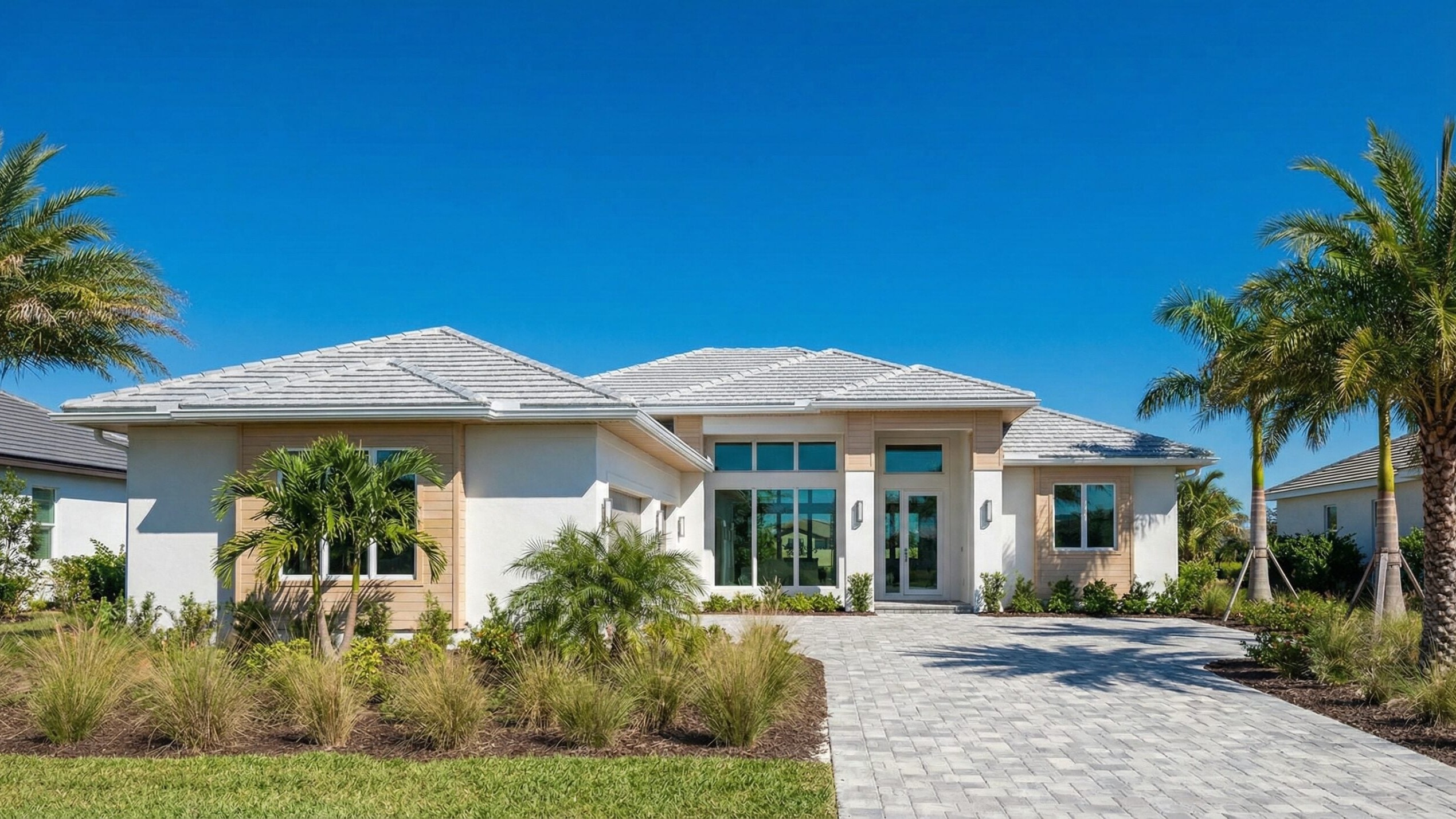 Beautiful Florida home with a pristine roof after renewal — peace of mind delivered